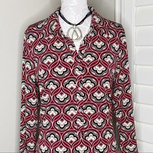 Max Studio Burgundy Print Dress Size L